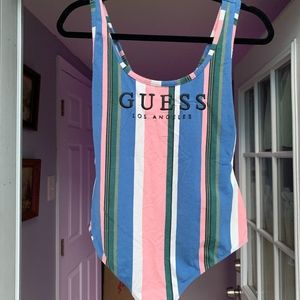 striped guess bodysuit